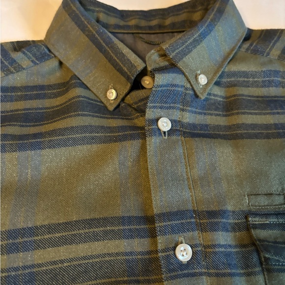 The North Face Olive and Navy Plaid Shirt - Picture 3 of 7